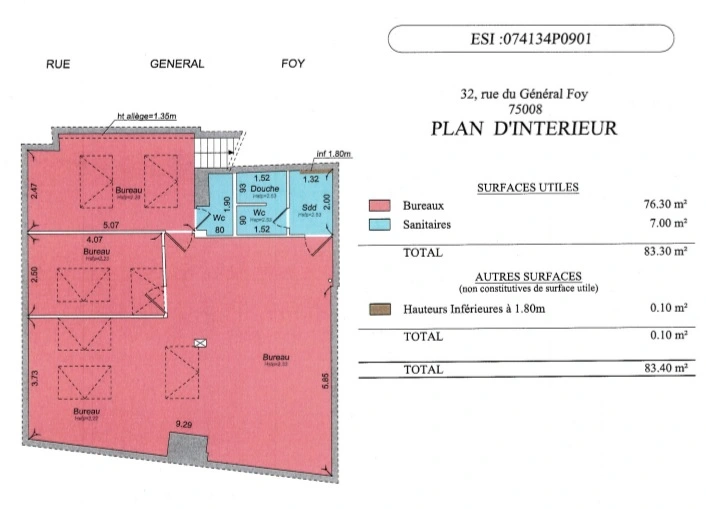 ancien plan bureaux au niveau -1