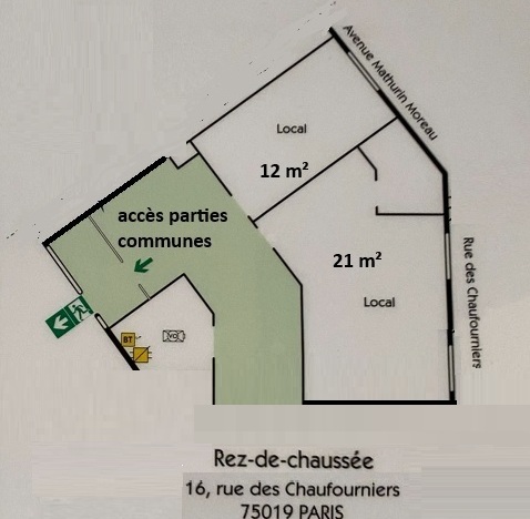plan rdc de l'immeuble